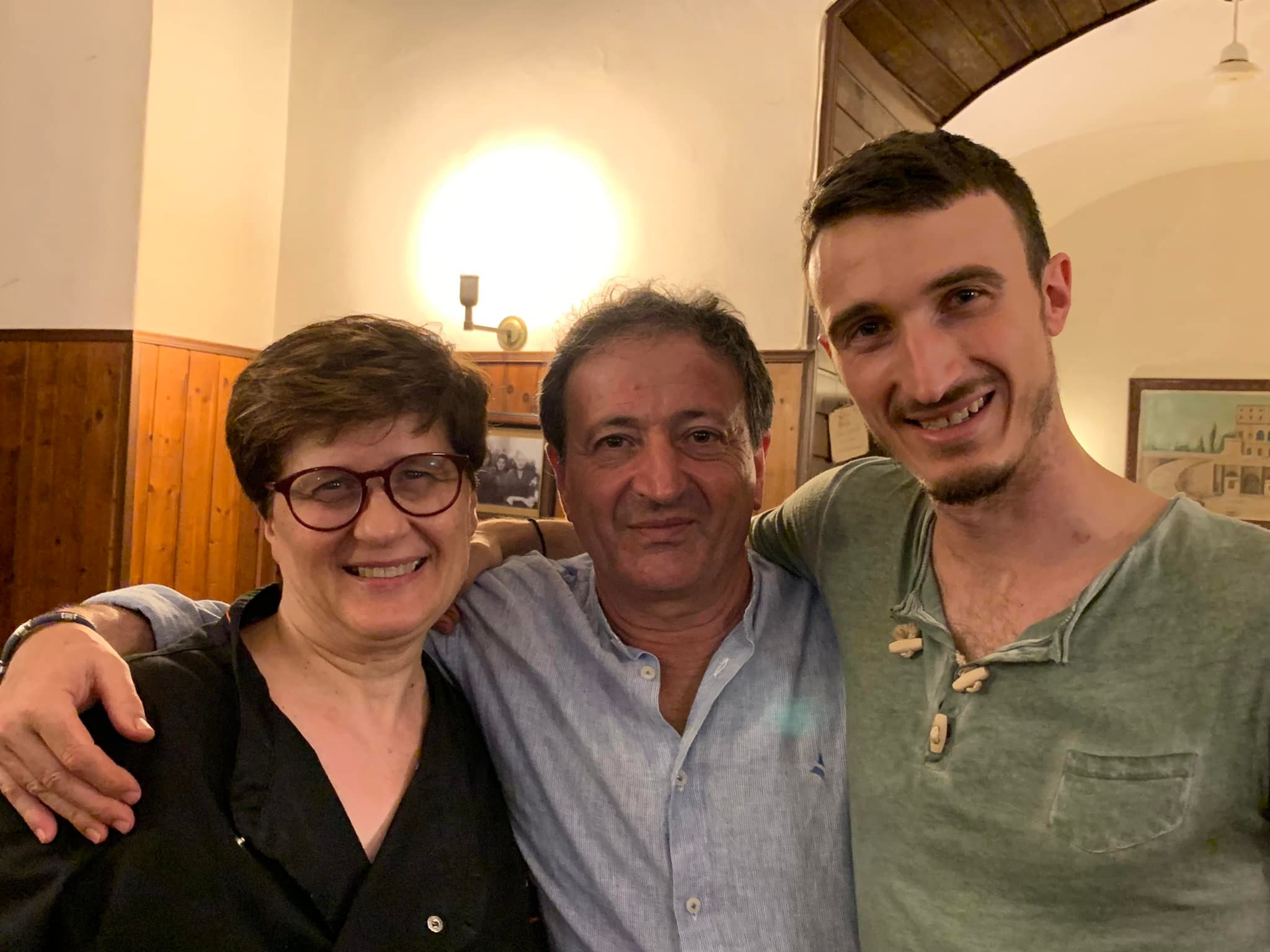 Trattoria del Cimino, Colombo con la moglie e il figlio