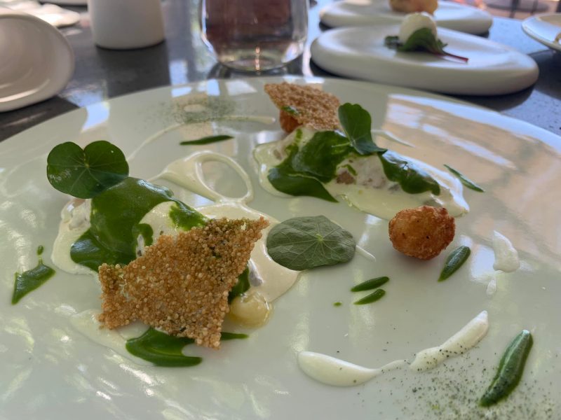 LAQUA Countyside, scampo, nasturzio e burrata con limone salato