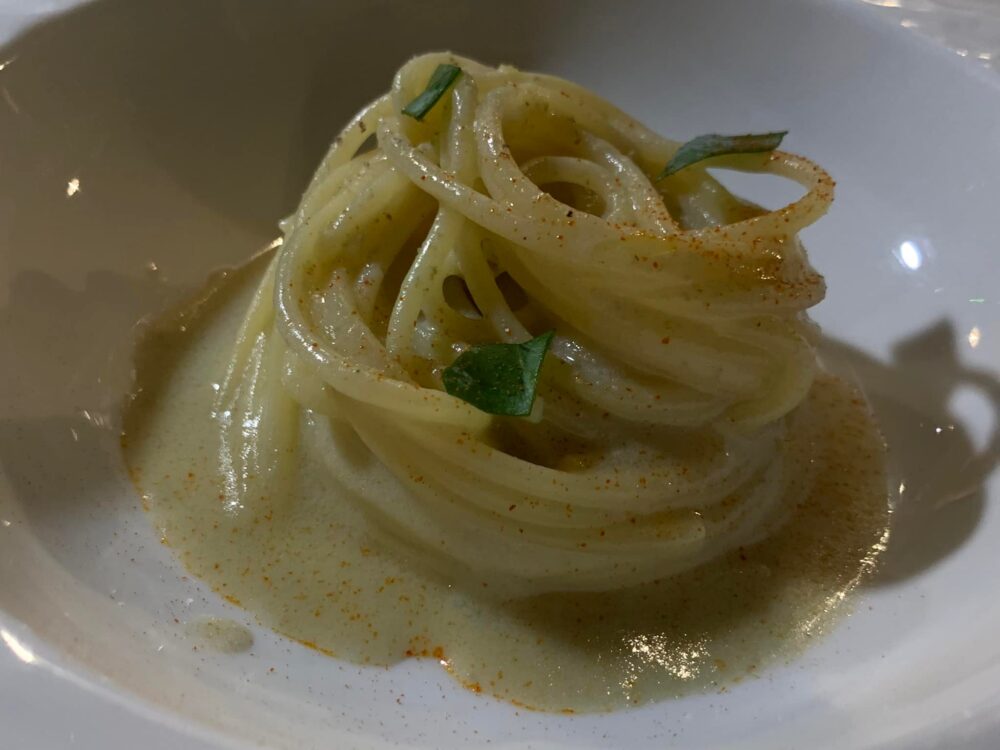 Aquadulcis a Vallo della Lucania, spaghetti aglio, olio, peperoncino e ostrica