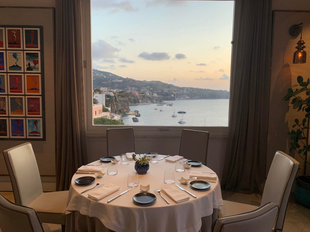 Ristorante Vesuvio a Sorrento, uno dei tavoli panoramici