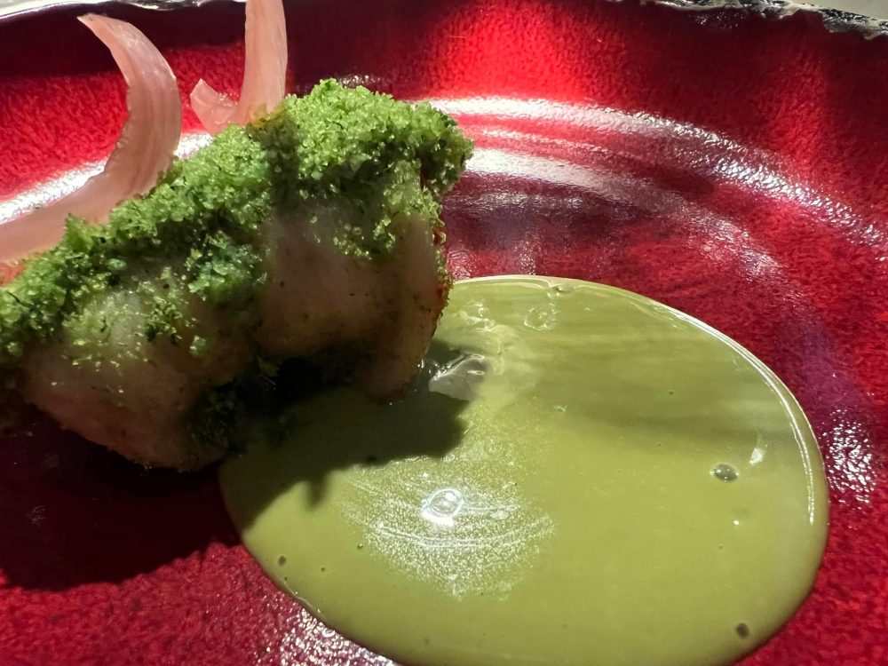 Emporio Armani Ristorante Milan - Spatola arrotolata · fior di latte · olive liquide ·basilico