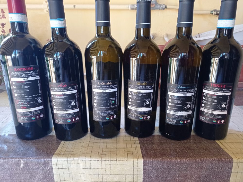 Controetichette vini Marchesi De' Cordano