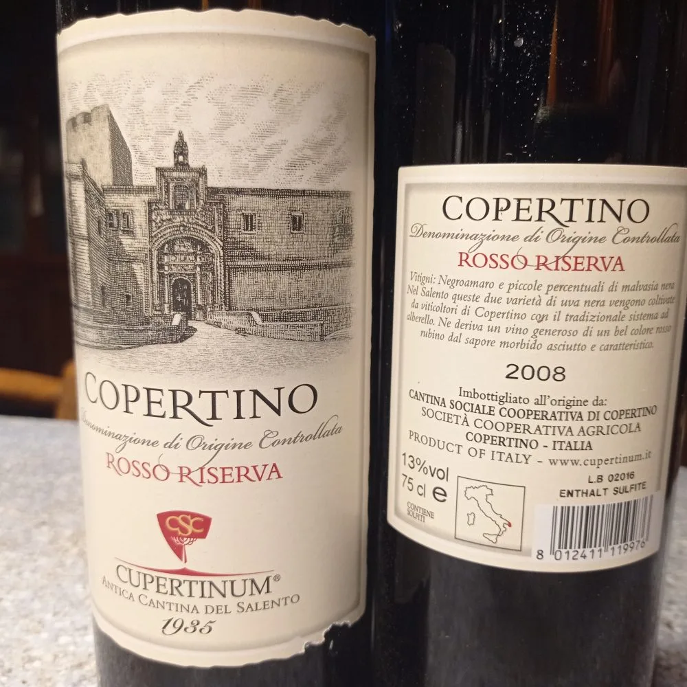 Copertino Rosso riserva doc 2008, Copertinum