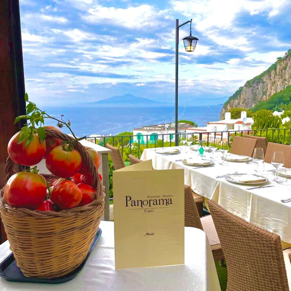 La terrazza del Ristorante Pizzeria Panorama Capri