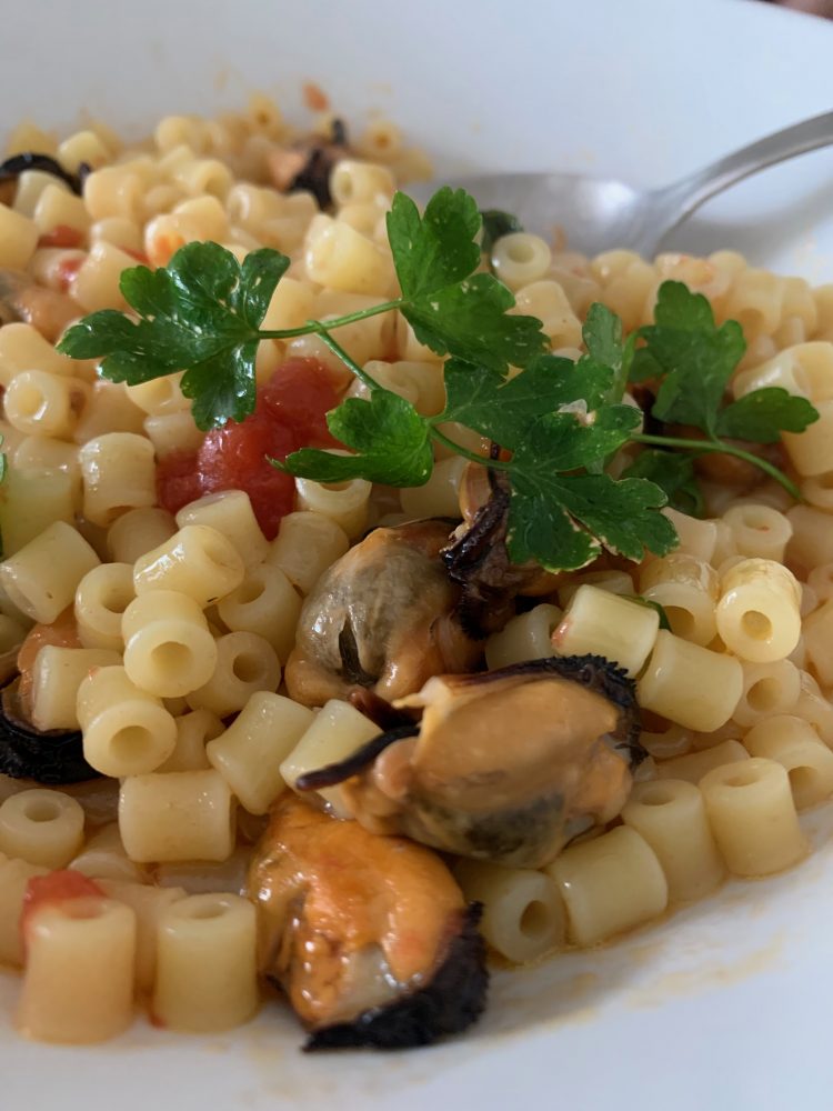 Pasta fagioli e cozze- Tubettino con le cozze