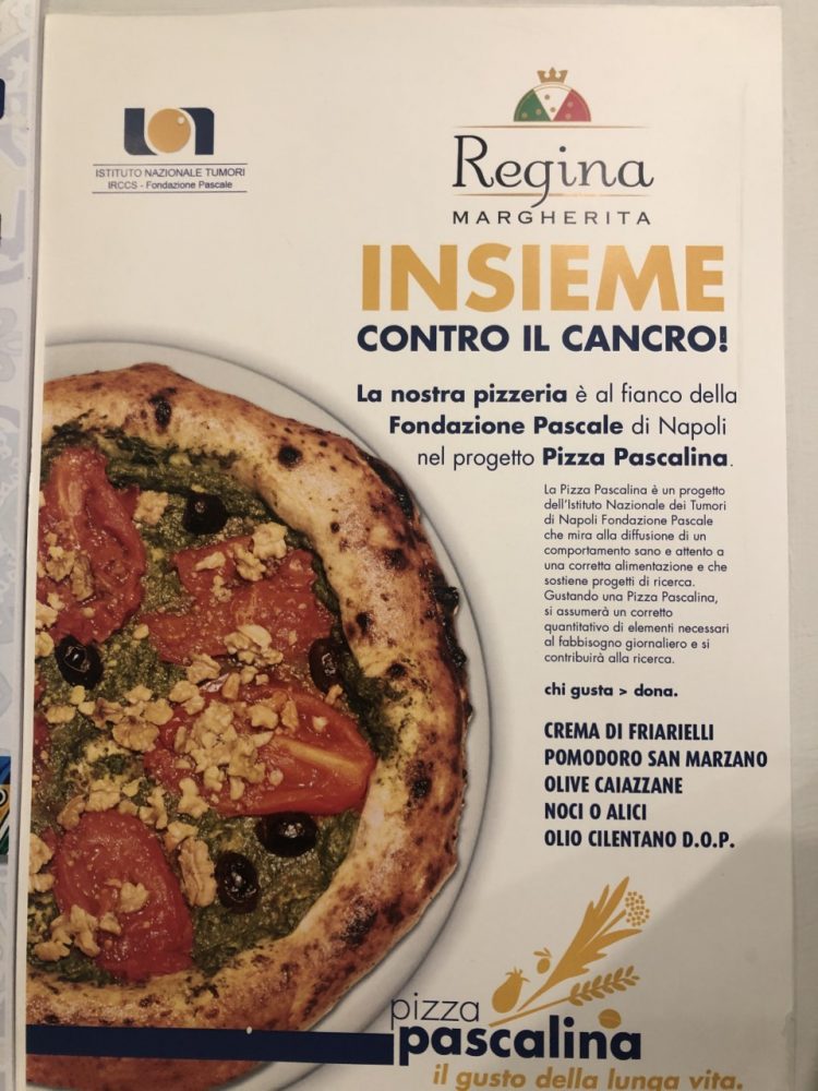 Pizzeria Regina Margherita - pizza contro il cancro