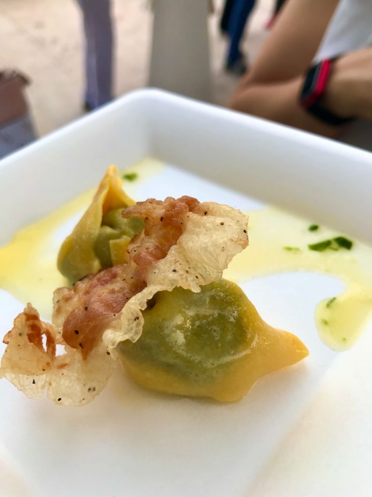 Raviolo alle erbe di campo-Osteria da Alvise