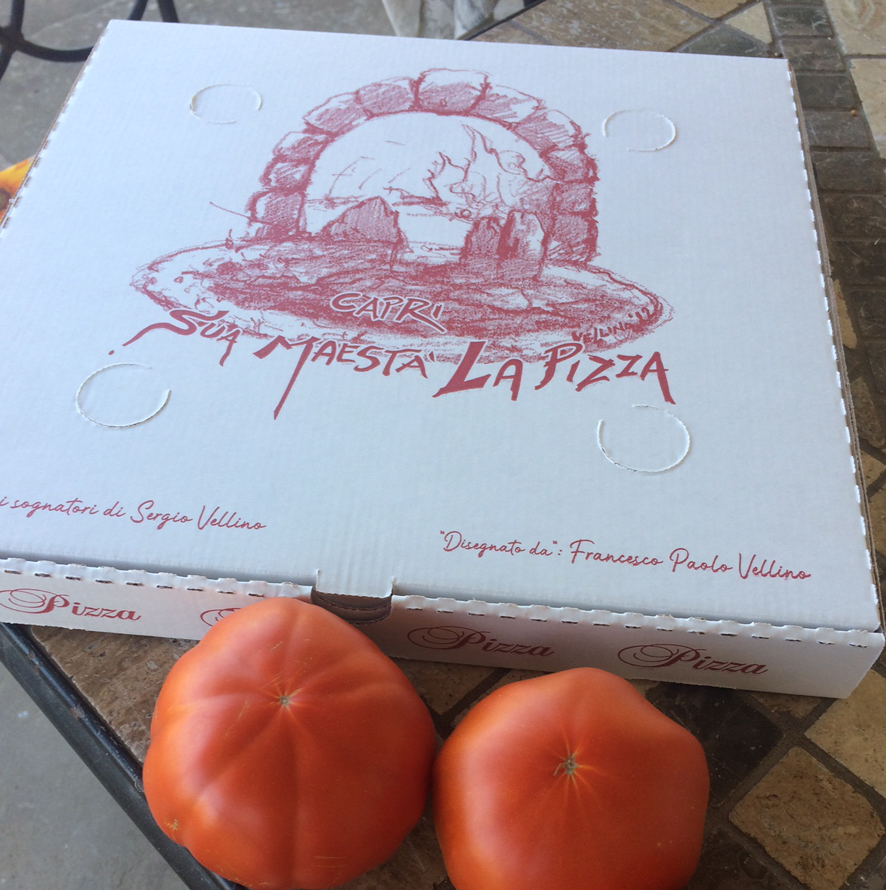packaging Capri Sua Maesta' La Pizza con pomodori Capri