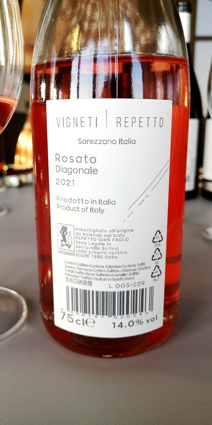 Rosato Diagonale 2021, Vigneti Repetto