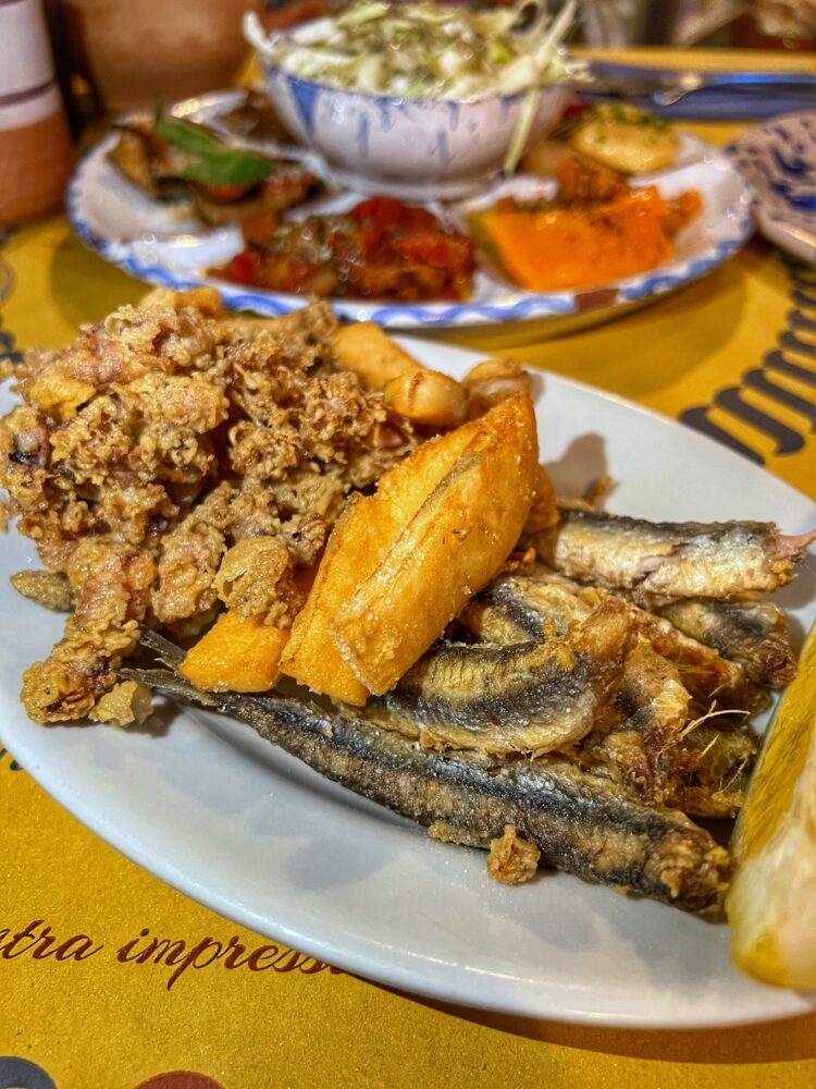 Antipasto di frittura mista di mare a Marina di Camerota