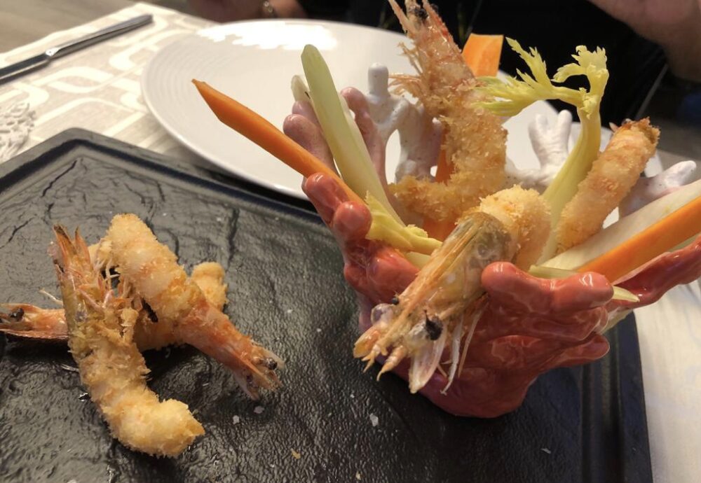 Mazzancolle in tempura