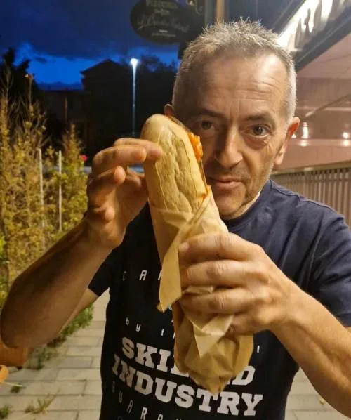 L'Oro di Napoli, panino con trippa, patate e pecorino