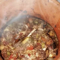 Pecora alla pastorale- cottura nel coccio