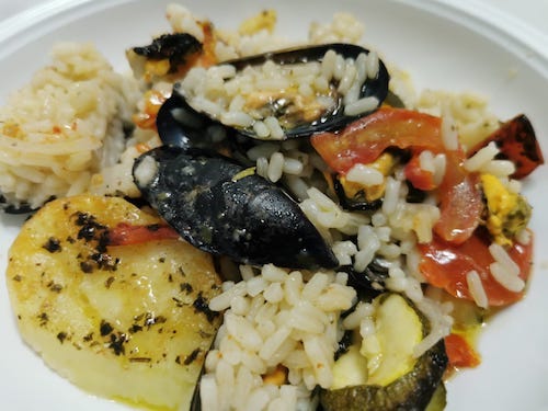 Riso Patate e cozze piatto