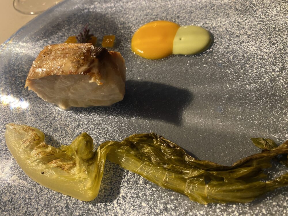 Signum - dentice, lattuga marinata, arancia, acciughe