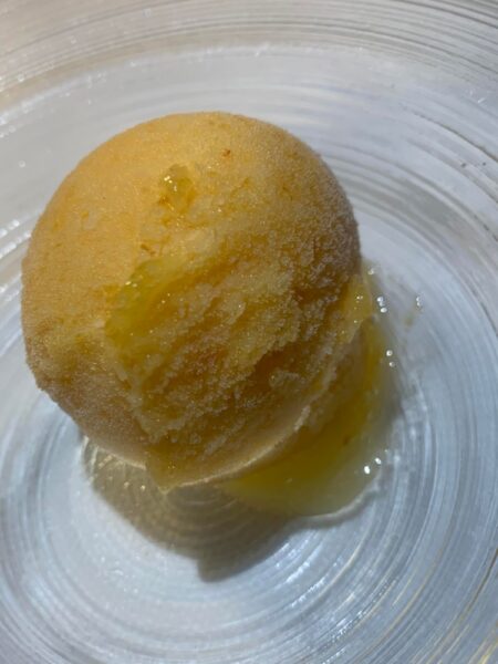 Il Veliero ad Acciaroli, il sorbetto alla percoca