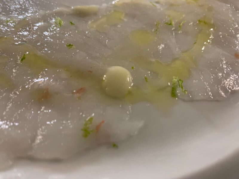 Il Veliero ad Acciaroli, crudo di scampi