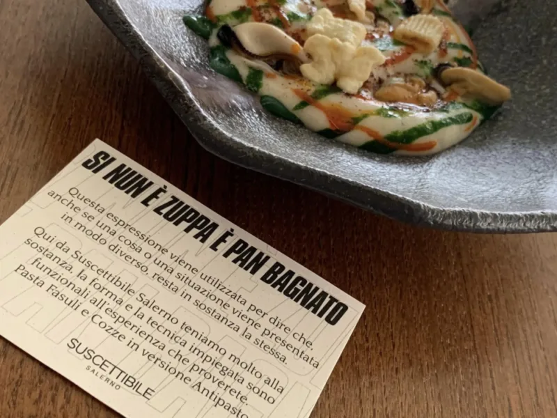 Suscettibile Salerno, il biglietto di accompagnamento alla zuppa