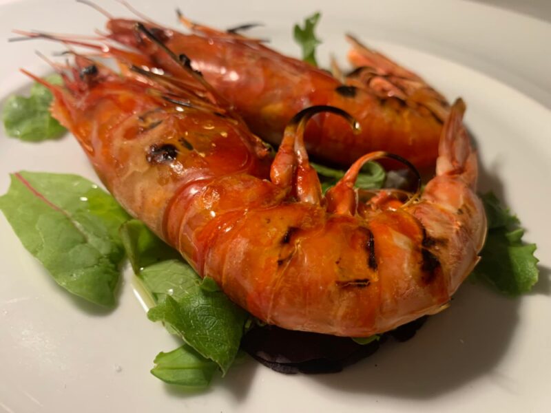 Il Veliero ad Acciaroli, gamberoni grigliati