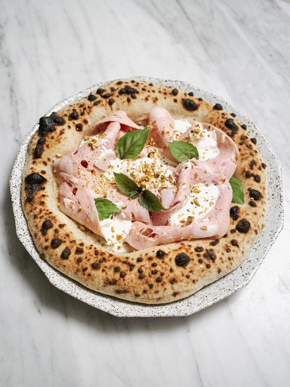 Pizza - Mortadella e Pistacchio