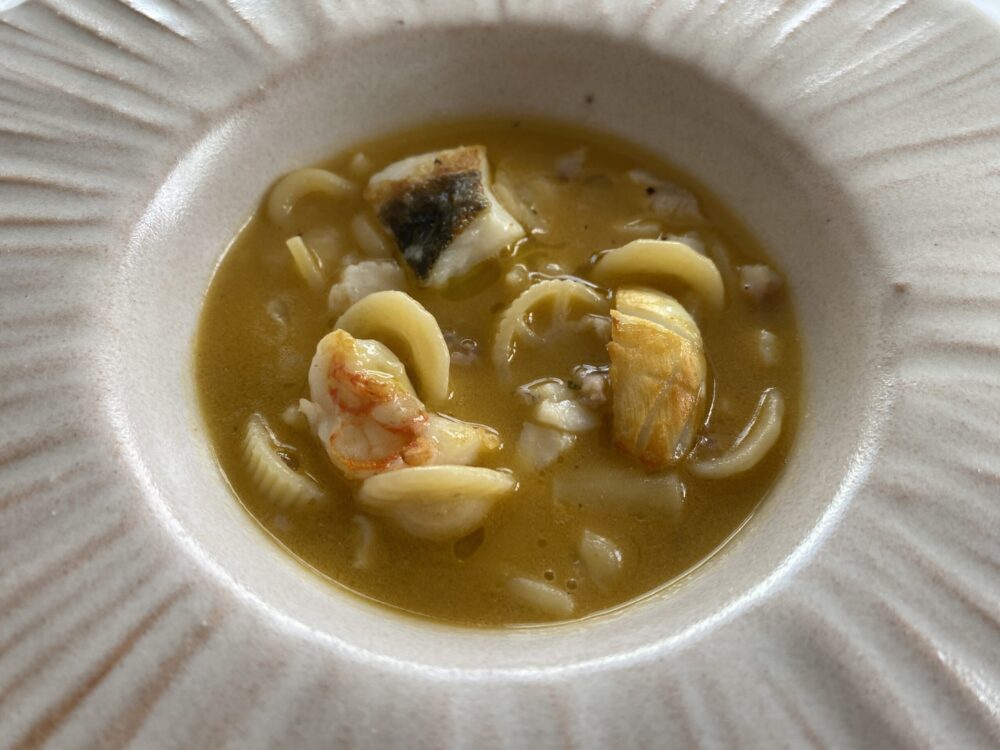 Torre del Saracino - minestra di pasta mista con crostacei e pesci di scoglio