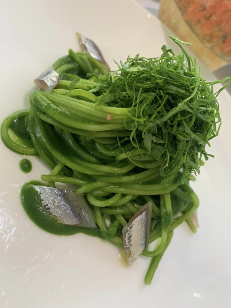 Marotta Ristorante, spaghettini alle cime di rapa e alici