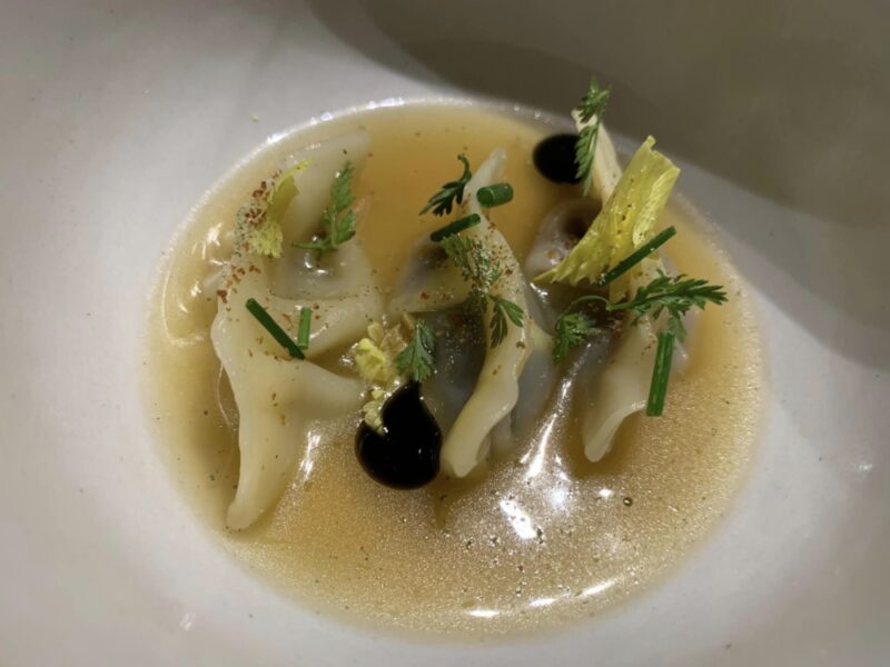 Ristorante Il Pagliaccio, ravioli di carota, cipolla, sedano