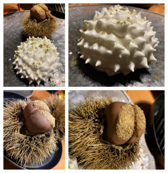 Il Pagliaccio, castagna e salvia -il mont blanc dello chef