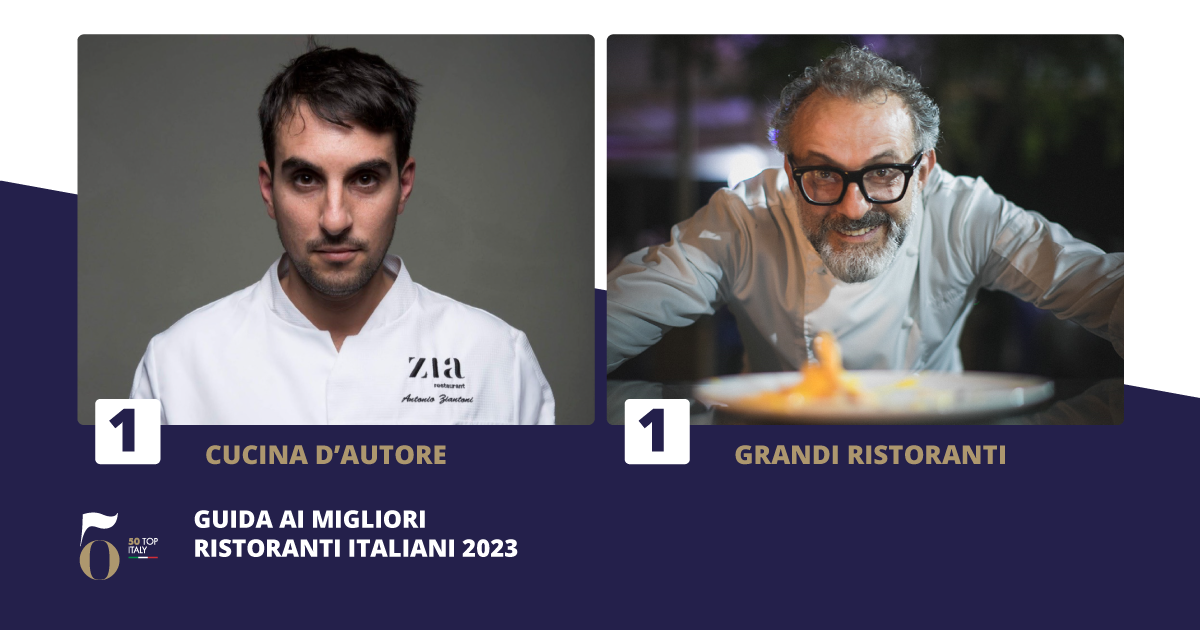 50 Top Italy 2023 -Vincitori Cucina d'Autore e Grandi Ristoranti