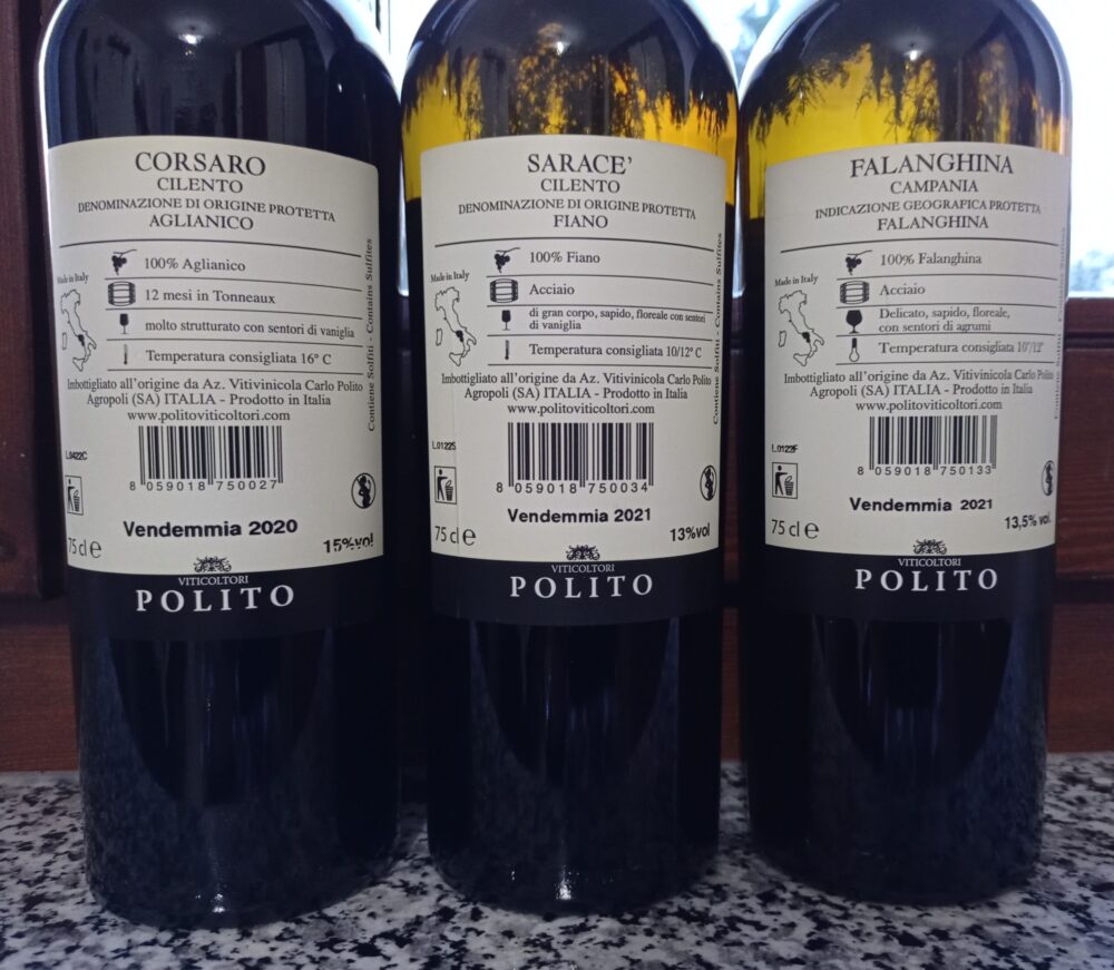 Controetichette vini Viticoltori Polito