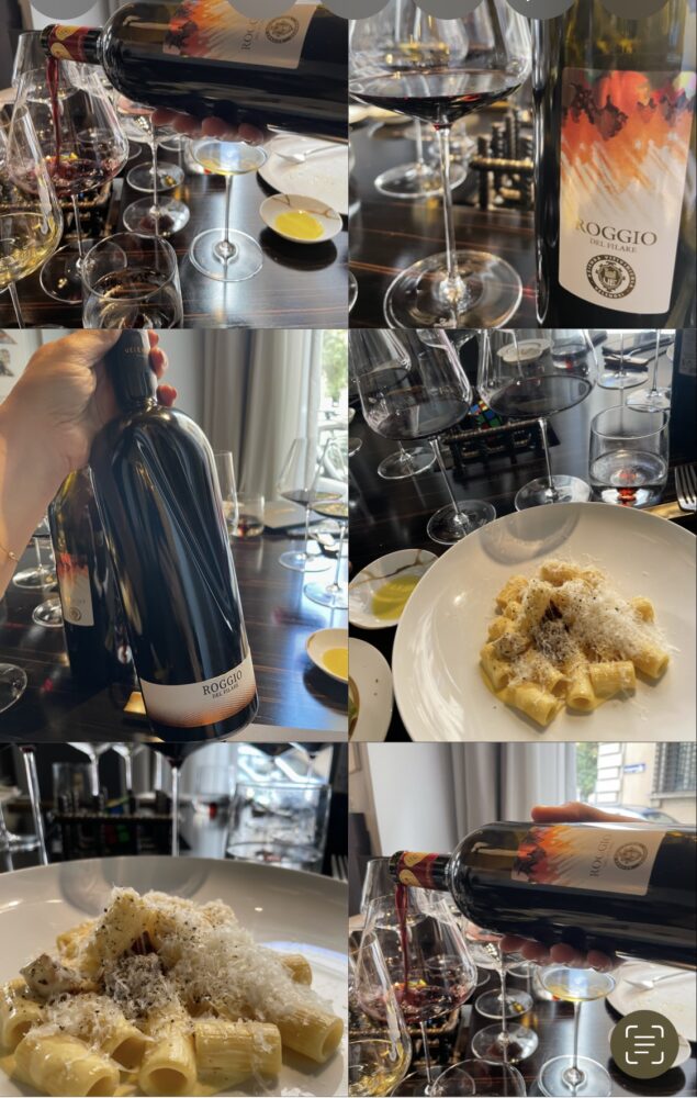 Roggio del Filare 2019 e 2009 con la Carbonara di Pipero