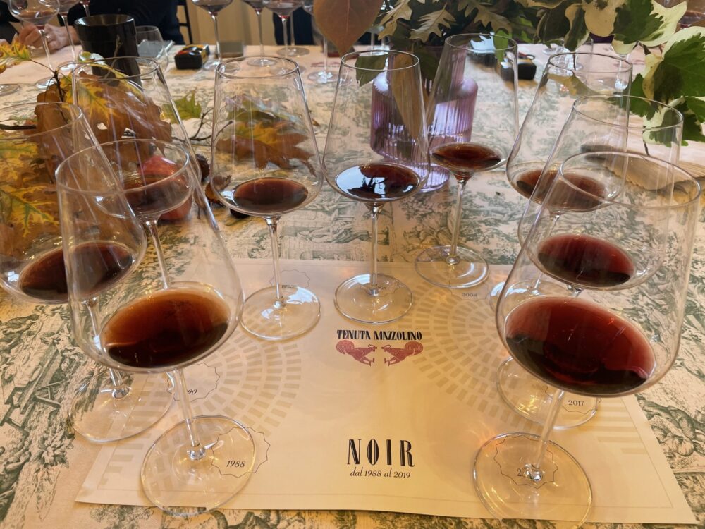 Verticale di Noir Tenuta mazzolino dal 1988 al 2019