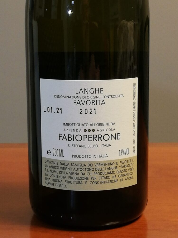 Langhe Favorita 2021 - Fabio Perrone