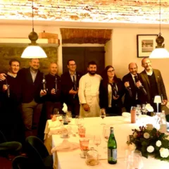 Rappresentanza dei produttori del Buttafuoco Storico, con chef Alessandro Folli