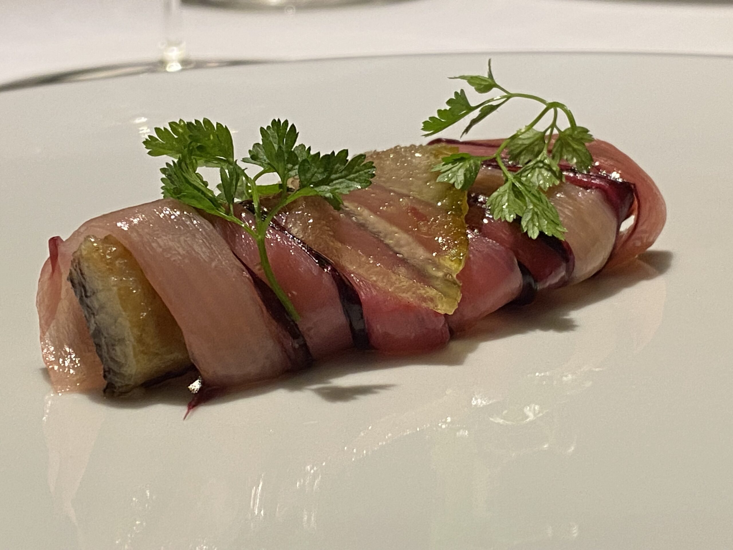 Radicchio, anguilla e cedro