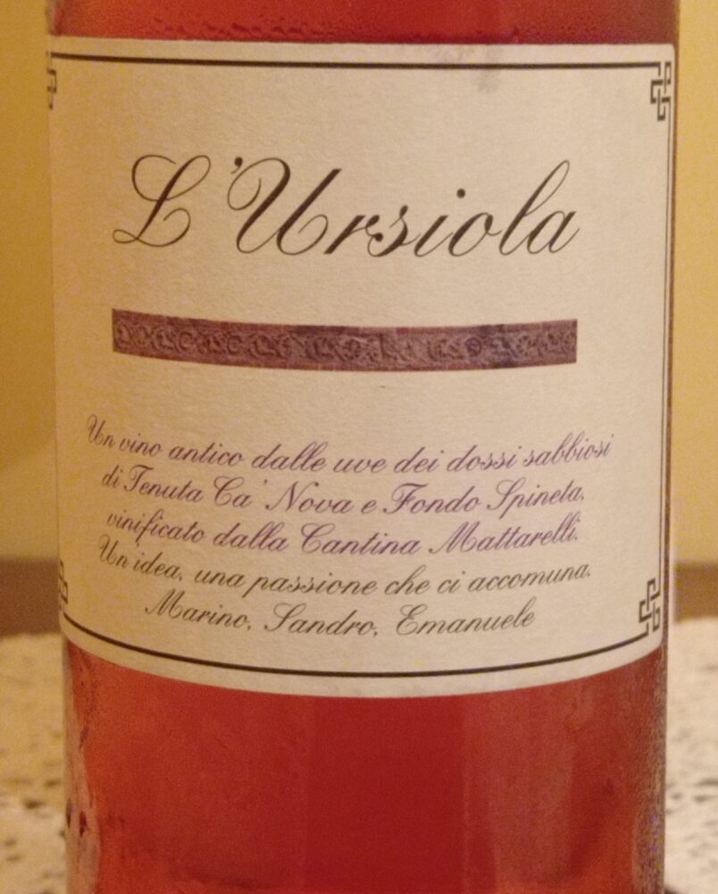 L'Ursiola vino Rosso Mattarelli