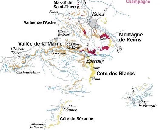 Carte des cepages