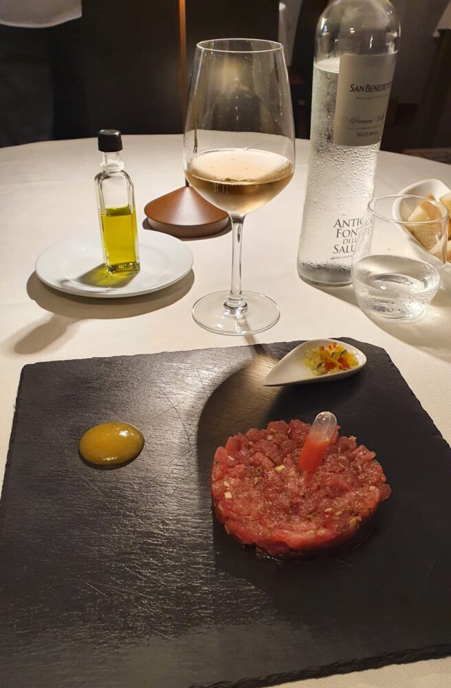 Da Lorenzo - Tartare di tonno, gel di cacao e Bloody Mary