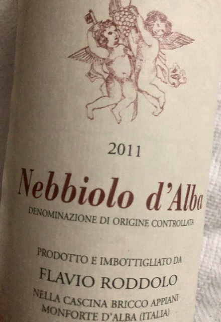 Il Nebbiolo che sa di Barolo - Etichetta risalente agli anni Novanta - di Gianni Gallo, artista di Dogliani, scomparso