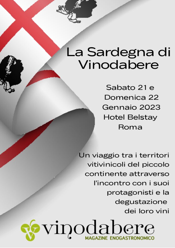 Evento La Sardegna di Vinodabere a Roma il 21 e 22 gennaio 2023