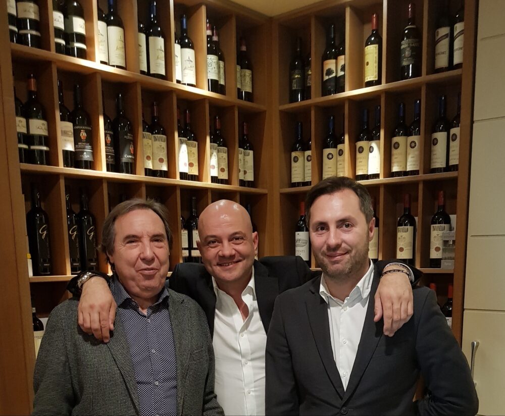 Stefano Incerti con Brunello ed Alessio Sichi