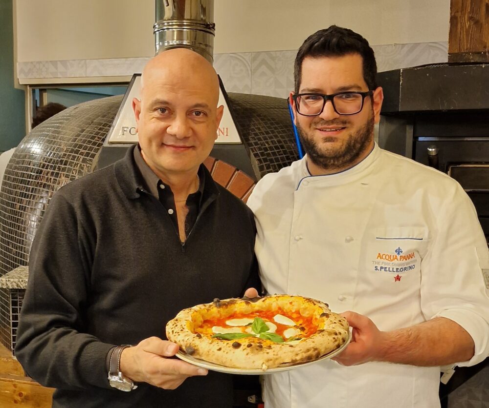 Stefano Incerti e Manuel Maiorano con pizza
