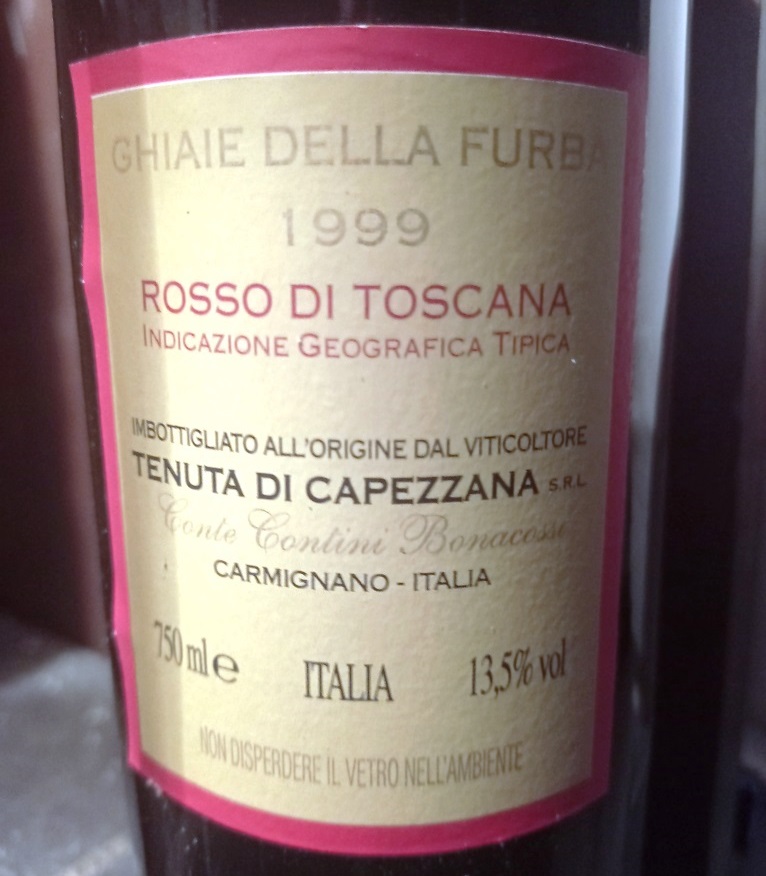 Ghiaie della Furba 1999 Toscana IGT Capezzana Contini Bonacossi