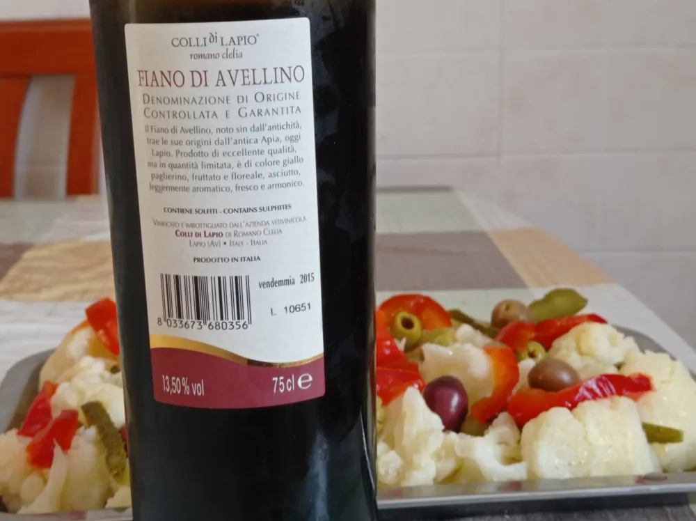 Controetichetta Fiano di Avellino Docg 2015 Colli di Lapio