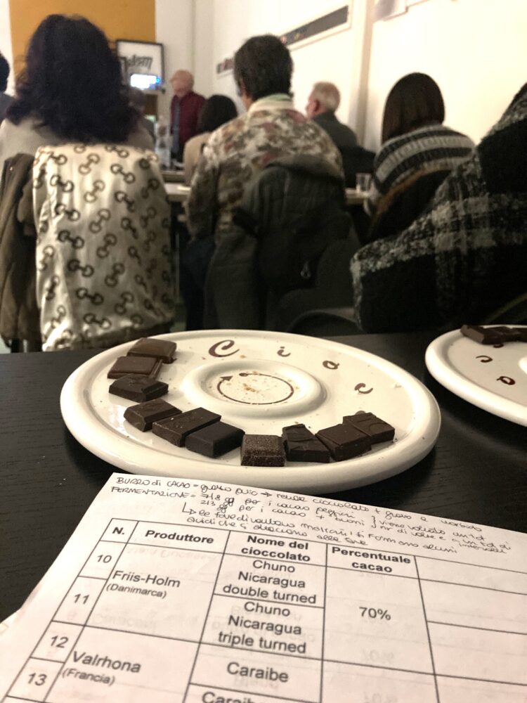 Degustazione sezione di Verona della Compagnia del Cioccolato