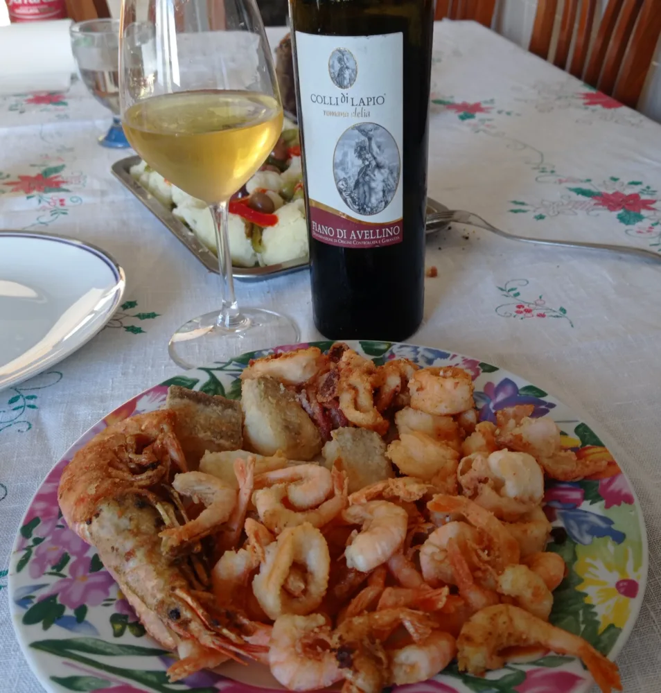 Fiano di Avellino Docg 2015 Colli di Lapio con frittura di pesce