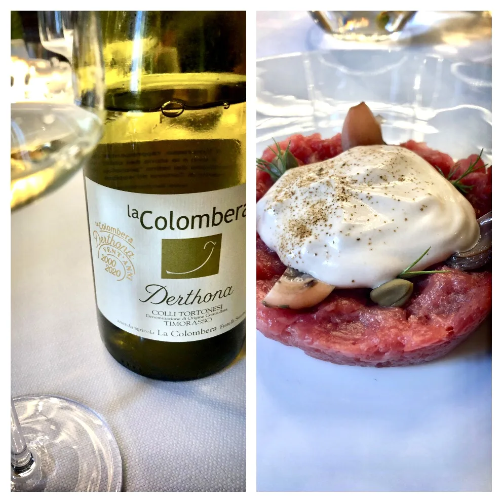 La Colombera - Derthona Timorasso - Tartare di vitella di Marco Martini