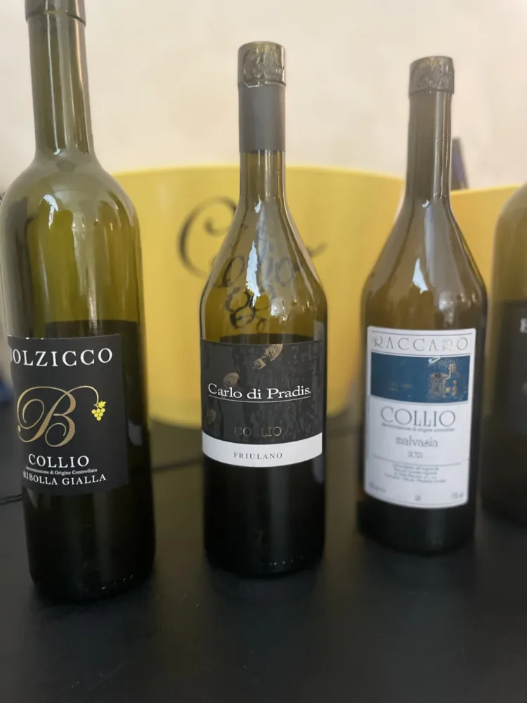 Bolzicco Collio Ribolla Gialla, Carlo di Pradis Collio Friulano, Raccaro Collio Malvasia