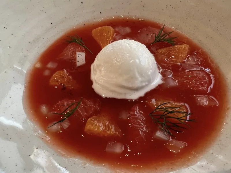 I Tigli - Zuppetta di agrumi con sorbetto alla mandorla