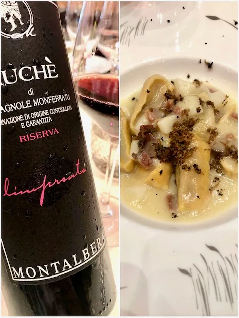 Limpronta Riserva - Ravioli ripieni con foie gras d'Anatra e asparago bianco